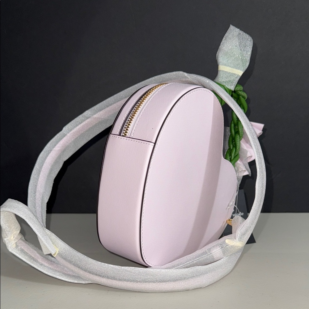 NEW $399 Kate Spade Light Pale amethyst Heart Crossbody Bag novelty valentines - Picture 4 of 8